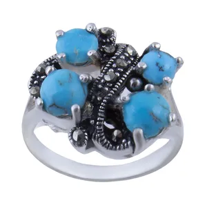 انگشتر نقره زنانه بازرگانی میلادی کد AW_150