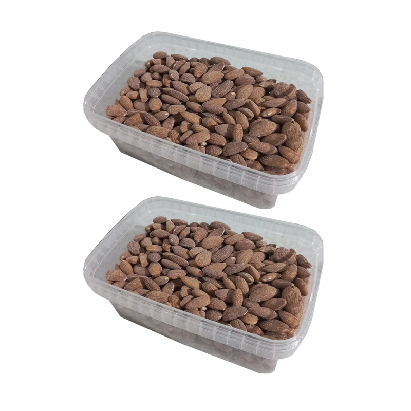 مغز بادام درختی برشته نمکی - 1200 گرم بسته 2 عددی
