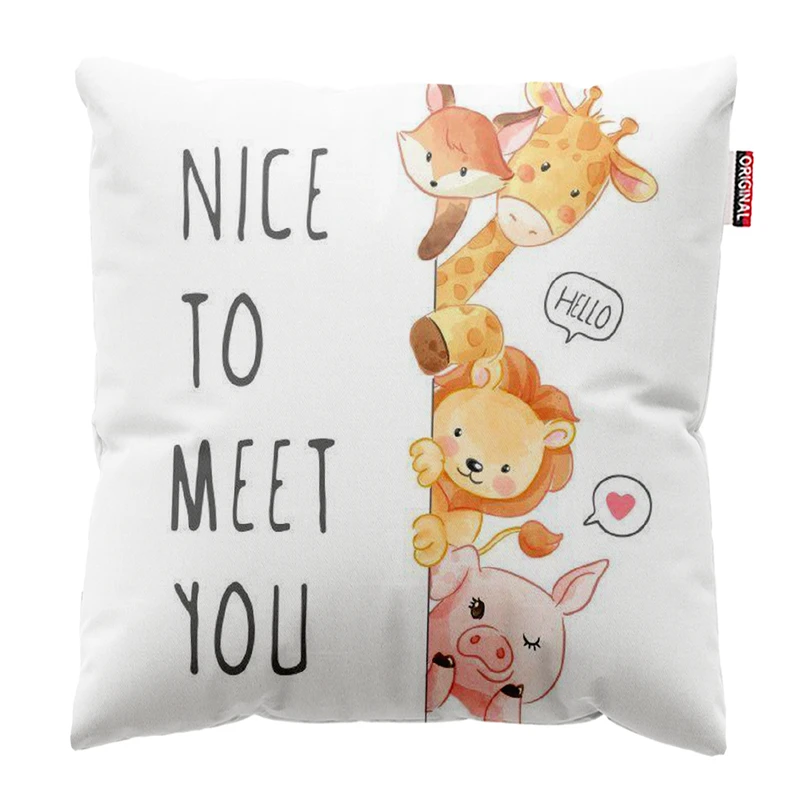 کوسن کودک پاد آفرین مدل خوشبختم سایز 30*30 سانتی متر