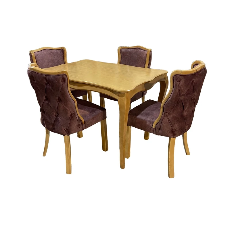 میز و صندلی ناهارخوری 4 نفره گالری چوب آشنایی مدل Khod-Flmngo4