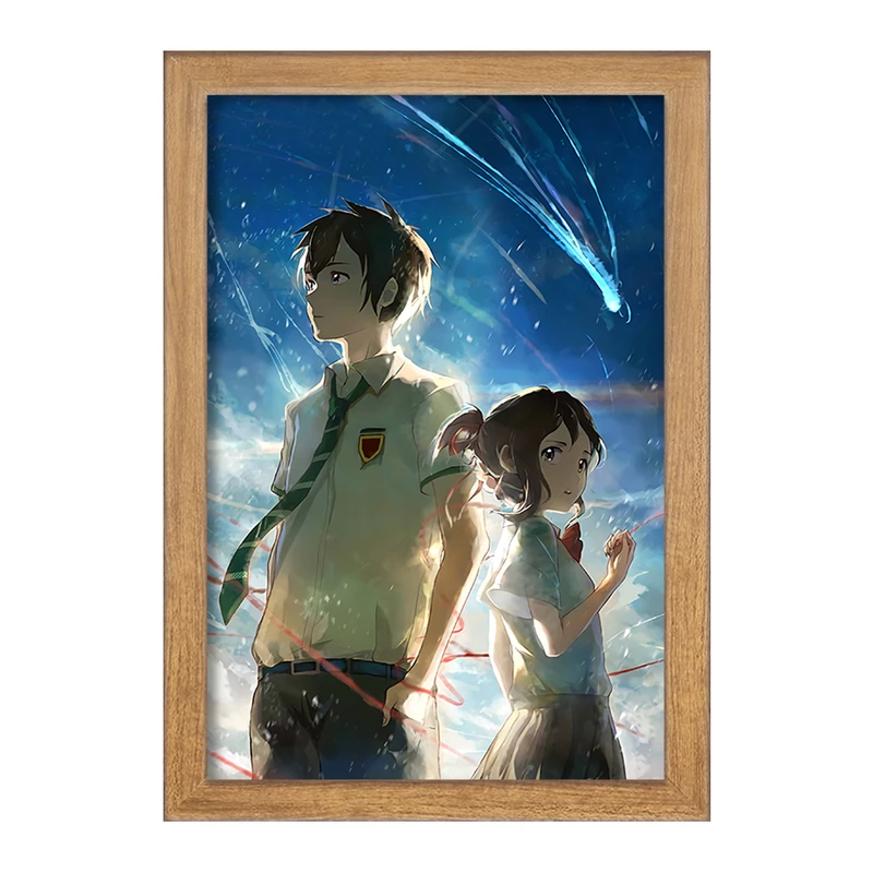 تابلو خندالو مدل تاکی تاچیبانا و میتسویا میامیزو انیمه یورنیم Your Name  کد 16289