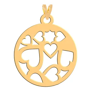 آویز گردنبند طلا 18 عیار زنانه فرشته مدل قلب WNL-000277