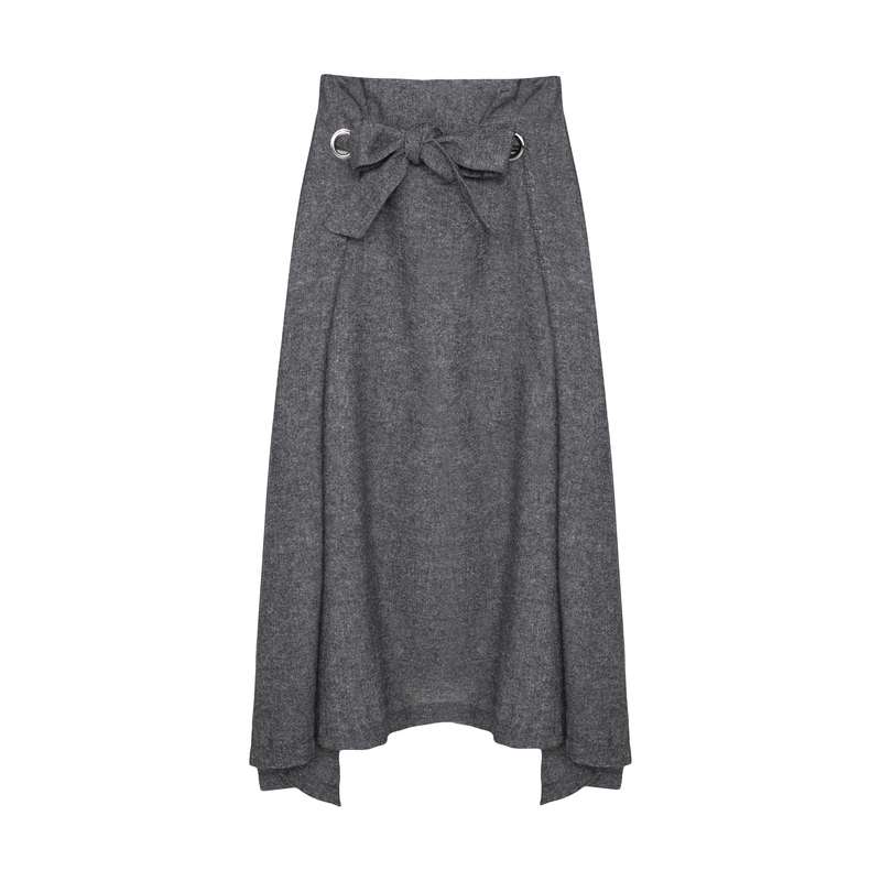 دامن زنانه هفت مدل 75782 رنگ طوسی