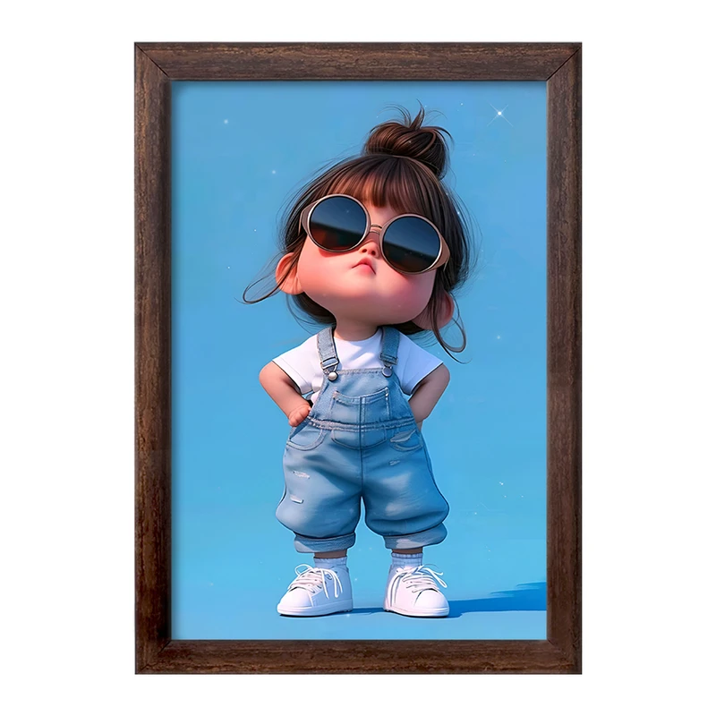 تابلو خندالو طرح دخترانه کیوت کد F4221