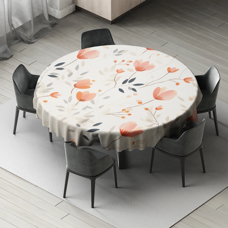 رومیزی طرح گل لاله مدل D-0071