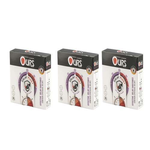 کاندوم تاخیری اورز مدل DELAY PLUS سه بسته 3 عددی