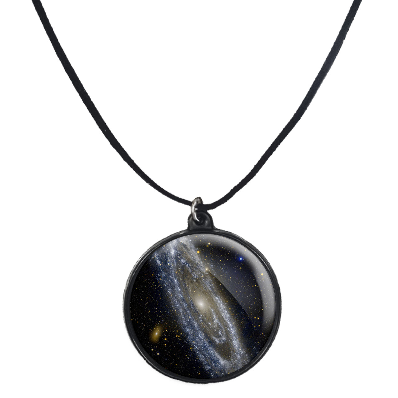 گردنبند پرمانه طرح کهکشان کد pmb.23960 مدل دو طرفه