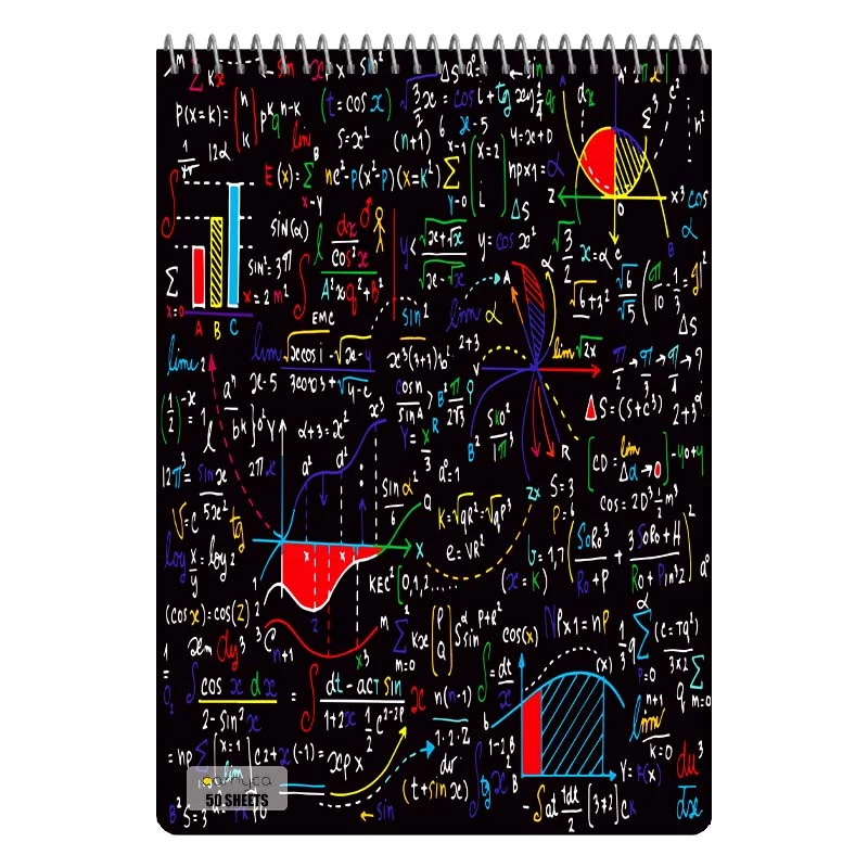 دفتر نقاشی 50 برگ سیمی کارنیکا طرح ریاضیات Mathematics کد 53997