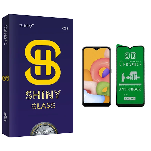 محافظ صفحه نمایش 9D آتوچبو مدل Shiny Glass مناسب برای گوشی موبایل سامسونگ Galaxy A01 / M01