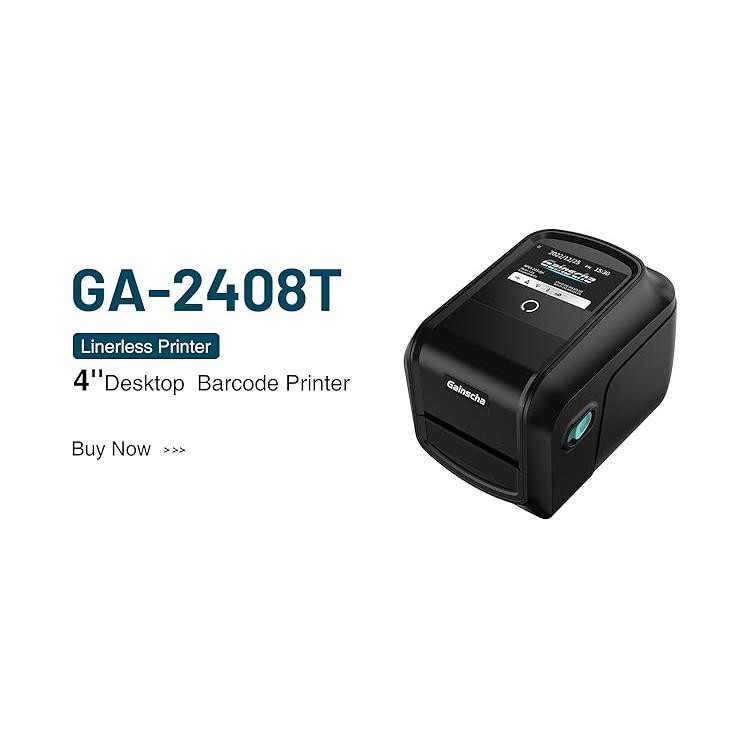 لیبل پرینتر رومیزی گینشا مدل GA2408T