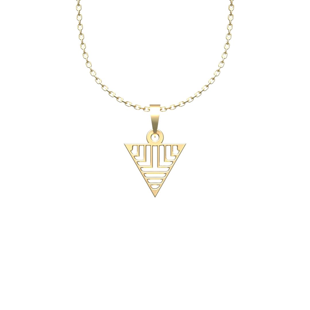 گردنبند طلا 18 عیار زنانه مدوپد مدل هندسی کد A2-1056 -  - 5