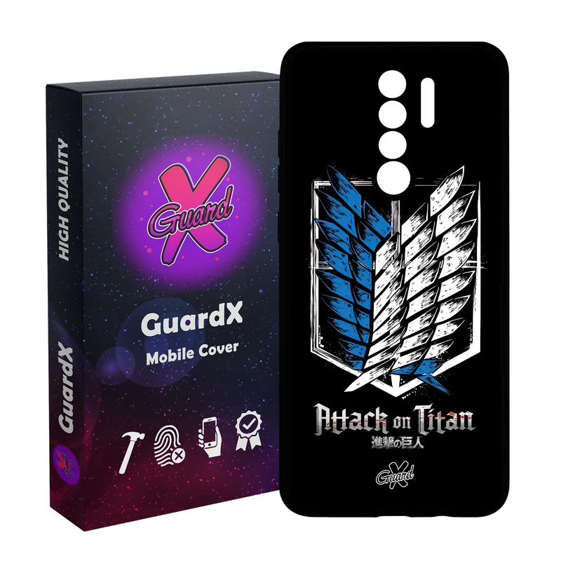 کاور گارد ایکس طرح Attack on Titan Anime مدل Glass10448 مناسب برای گوشی موبایل شیائومی Redmi 9/Redmi 9 Prime/Poco M2