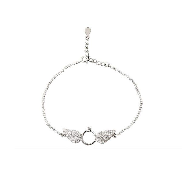 دستبند نقره زنانه مدل بال فرشته 900