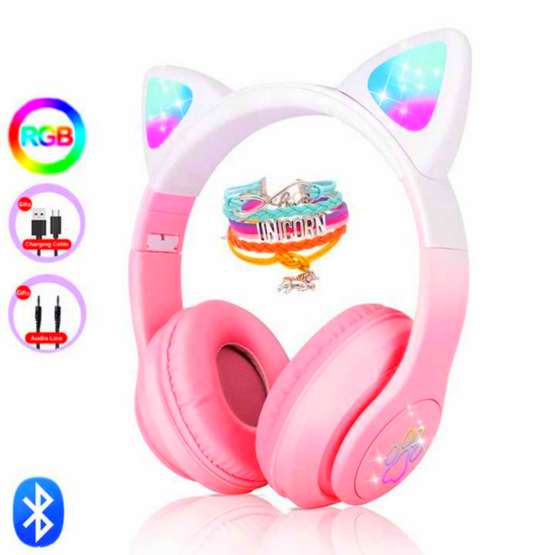 هدفون بلوتوثی طرح فانتزی گربه مدل Cat-STN-28 Pro
