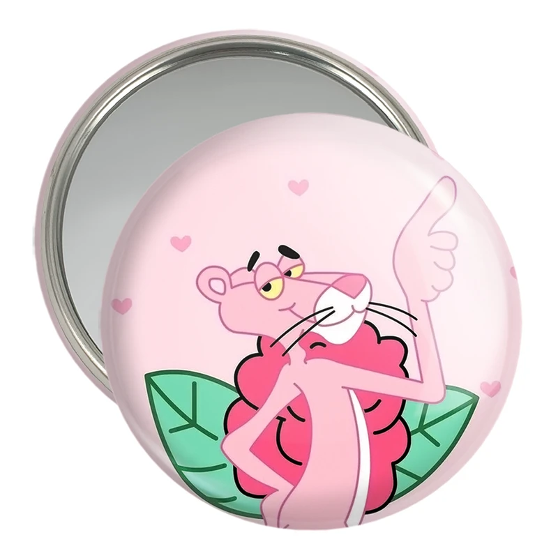 آینه جیبی خندالو مدل پلنگ صورتی Pink Panther  کد 1404