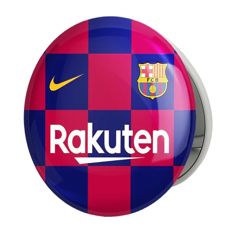 آینه جیبی خندالو طرح باشگاه بارسلونا FC Barcelona مدل تاشو کد 2143 