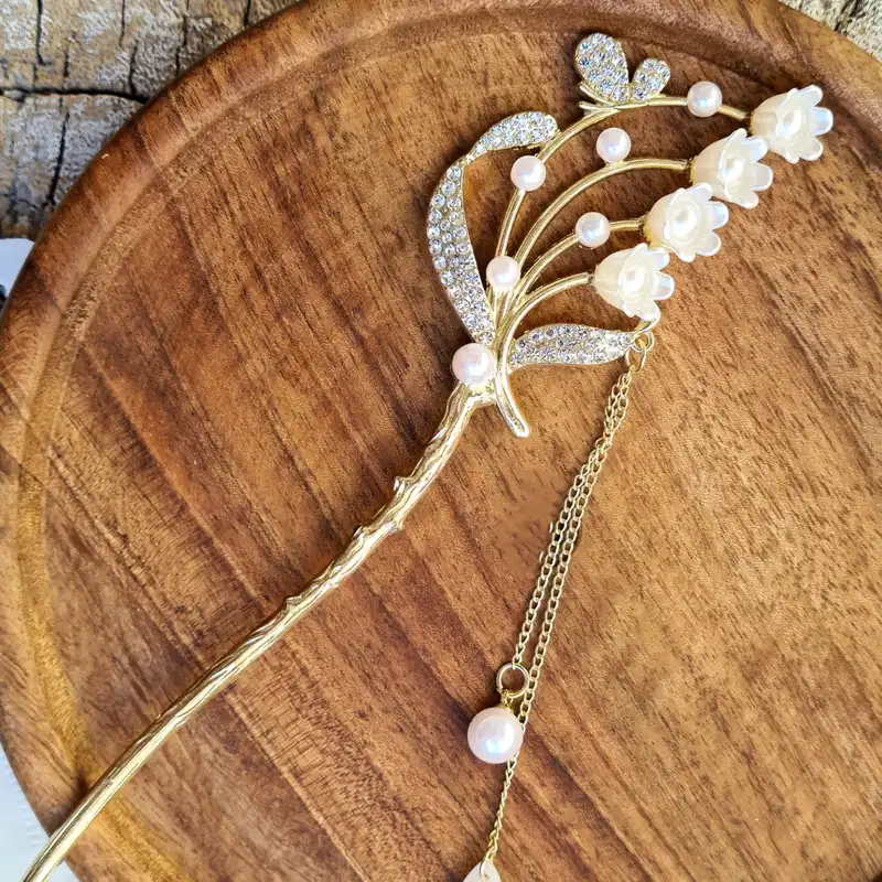 گیره مو زنانه مدل کانزاشی ژاپنی چهارگل کد 2896