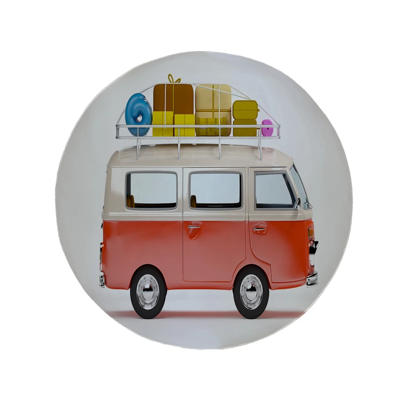 پادری مدل دایره طرح فولکس کد 5830 سایز 90 × 90 سانتی متر 