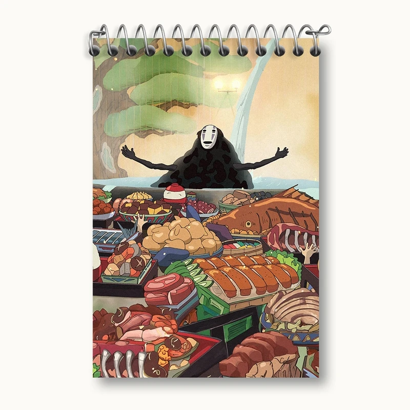 دفتر یادداشت 50 برگ خندالو مدل انیمه شهر اشباح (Spirited Away) کد F968