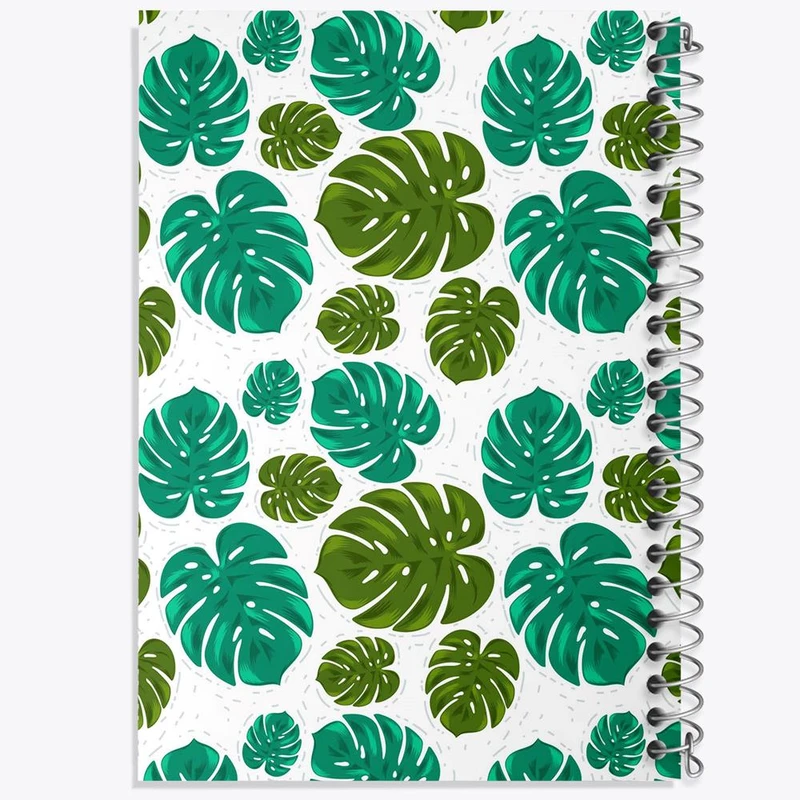 دفتر ژورنال نویسی 50 برگ خندالو مدل نقطه ای طرح برگ انجیری کد 28969