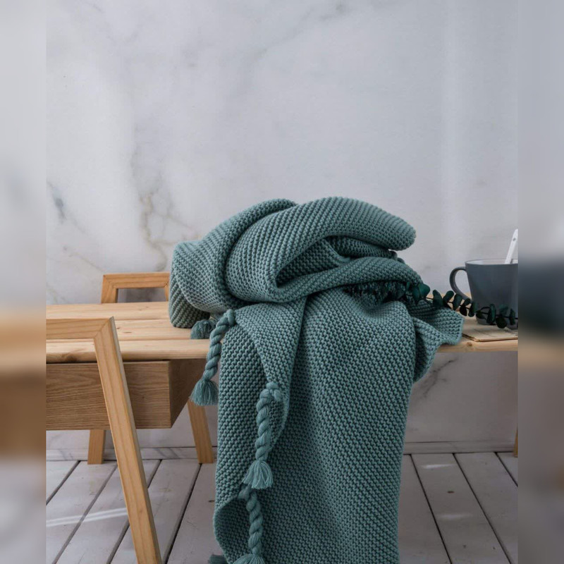 شال مبل مدل کلاسیک ده منگوله طنابی سایز 175×140 سانتی متر