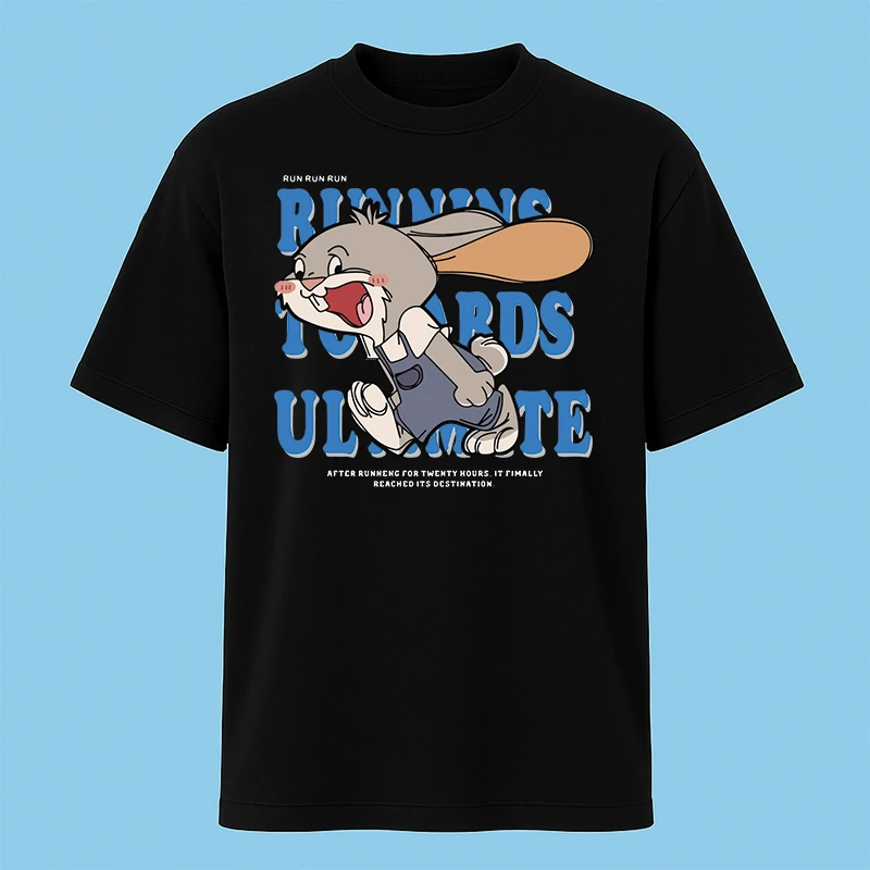 تی‌شرت آستین کوتاه مردانه مدل وینتیج خرگوش c97