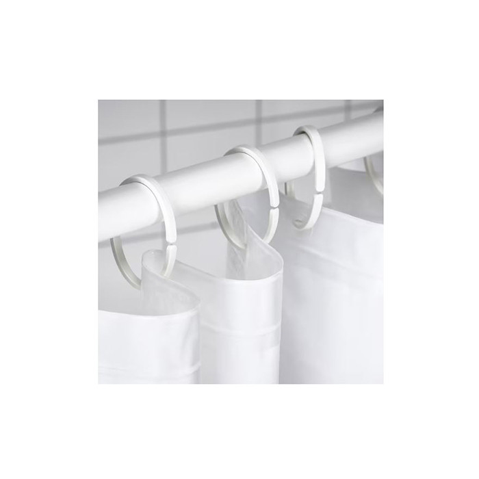 گیره پرده حمام ایکیا مدل HASSJÖN کد 008 بسته 12 عددی