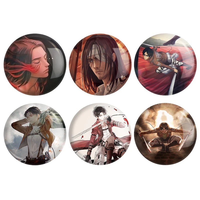 مگنت خندالو طرح انیمه اتک آن تایتان Attack on Titan کد 1046A مجموعه 6 عددی