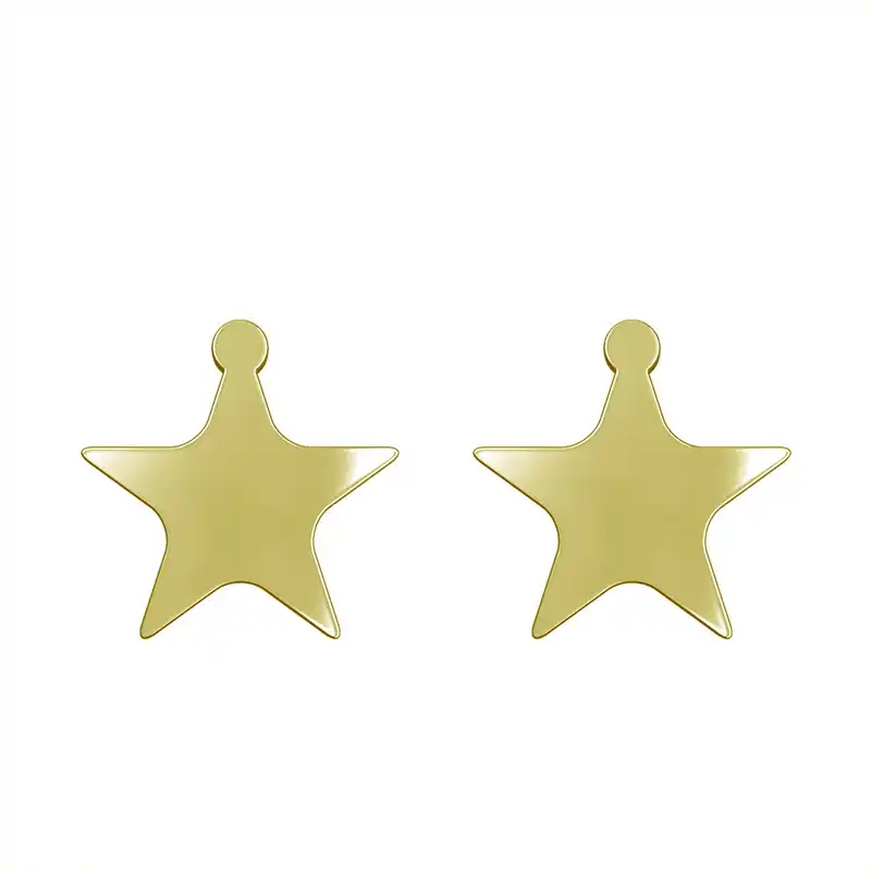 گوشواره طلا 18 عیار زنانه مدوپد مدل ستاره کد GA1-15408