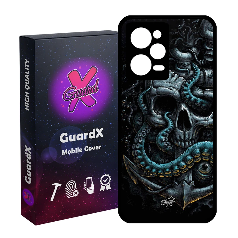 کاور گارد ایکس طرح جمجمه مدل Glass10563 مناسب برای گوشی موبایل شیائومی Redmi Note 12 Pro 5G/Poco X5 Pro 5G/Note 12 Pro Pro speed