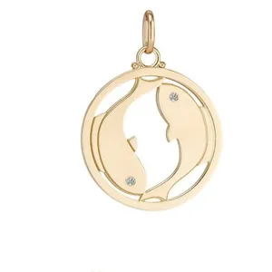 آویز گردنبند طلا 18 عیار زنانه قیراط مدل ماهی کد GH5769