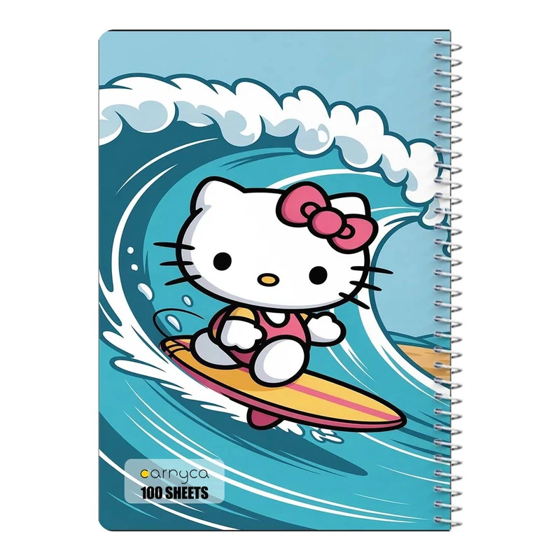 دفتر مشق 100 برگ سیمی کارنیکا طرح هلو کیتی hello kitty کد 53067