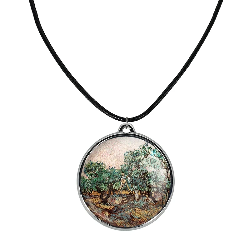 گردنبند خندالو مدل زنان در حال چیدن زیتون ونسان ونگوگ (Van Gogh) کد 3678336784
