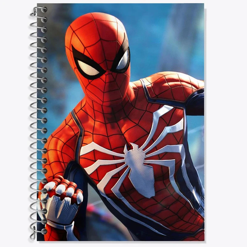 دفتر زبان 50 برگ خندالو مدل دو خط طرح مرد عنکبوتی Spider Man کد 13160