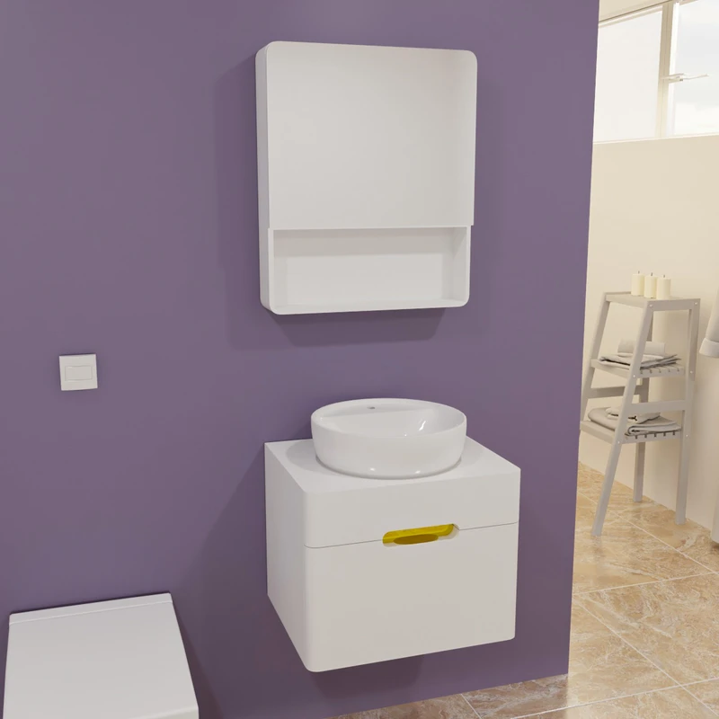 ست کابینت و روشویی مدل lux1151 به همراه آینه و باکس