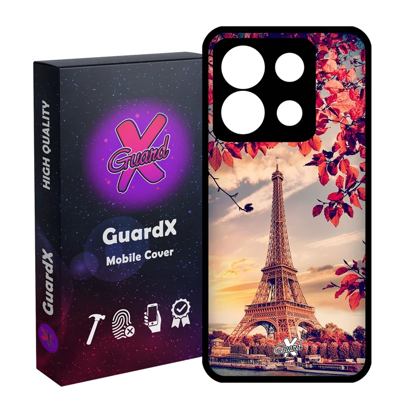 کاور گارد ایکس طرح Eiffel Tower مدل Glass10125 مناسب برای گوشی موبایل شیائومی Redmi Note 13 5G