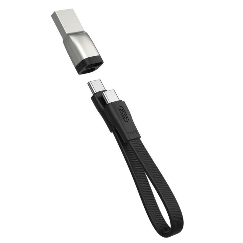 کابل USB-C ایکس او مدل XQ-170A طول 0.2 متر به همراه مبدل USB به USB-C