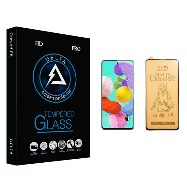 محافظ صفحه نمایش سرامیکی دلتا مدل Fit مناسب برای گوشی موبایل سامسونگ Galaxy A51