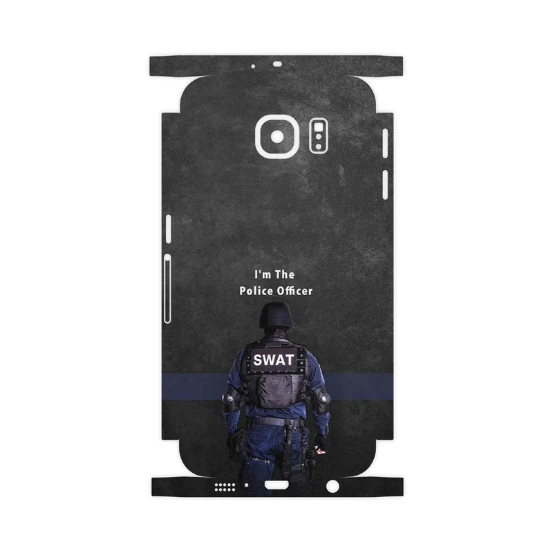 برچسب پوششی ماهوت مدل Police Officer-FullSkin مناسب برای گوشی موبایل سامسونگ Galaxy S6 Edge