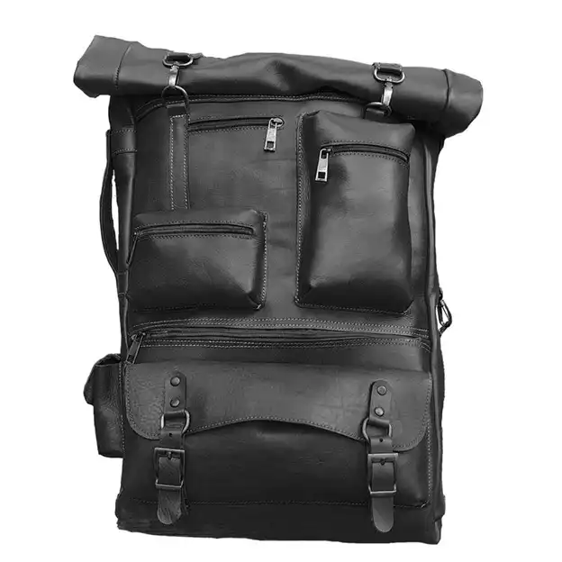 کوله پشتی چرمی مدل سیوان دست دوز