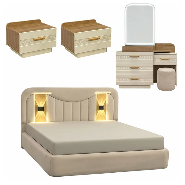 سرویس تخت خواب دو نفره 6 تکه مدل فیگارو