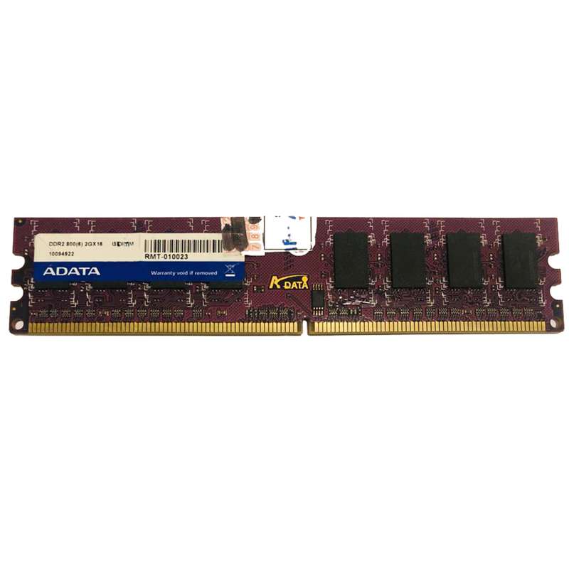 رم دسکتاپ DDR2 تک کاناله 800 مگاهرتز CL6 آدیتا مدل DDR2800(6)2GX16 ظرفیت 2 گیگابایت