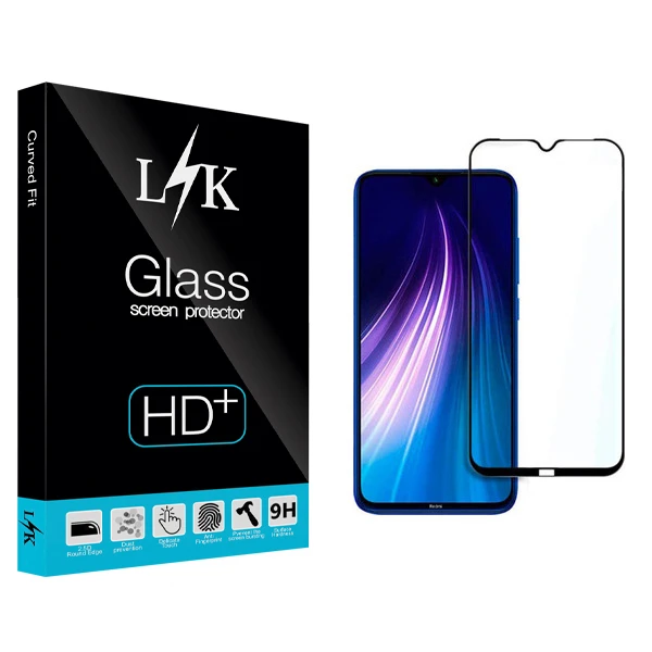 محافظ صفحه نمایش ال کی مدل Hard glass مناسب برای گوشی موبایل شیائومی Redmi Note 8