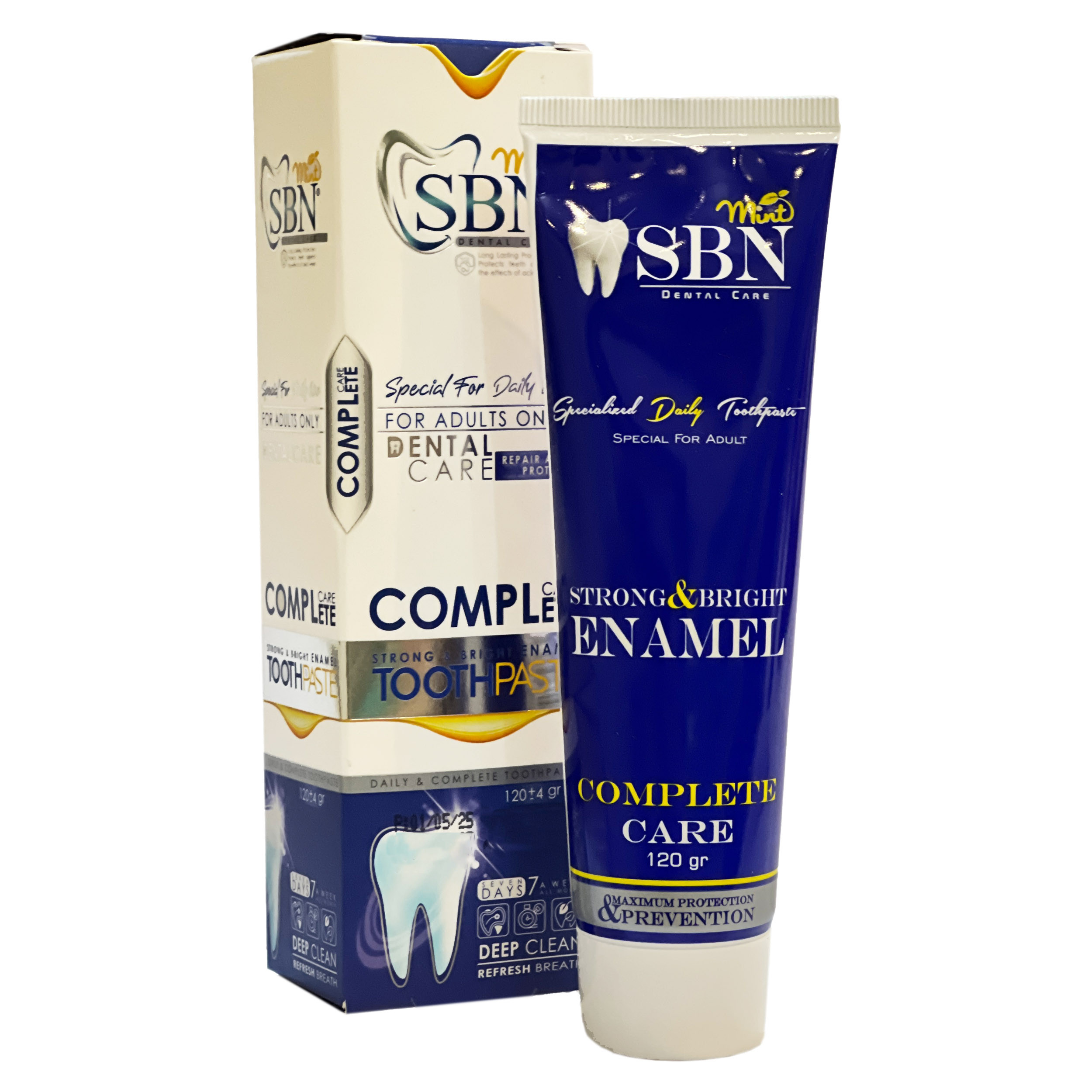 خمیر دندان اس بی ان مدل WHITENING-COMPLETE CARE وزن 120 گرم مجموعه 2 عددی خمیر دندان اس بی ان مدل WHITENING-COMPLETE CARE وزن 120 گرم مجموعه 2 عددی