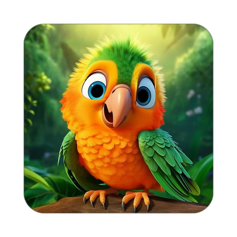 زیر لیوانی کاکتی طرح حیوانات کارتونی مدل mp27989