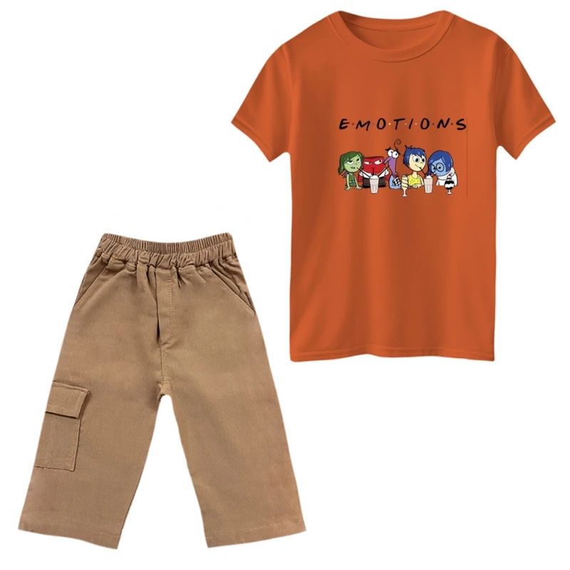 ست تی‌شرت و شلوارک دخترانه مدل دوستان