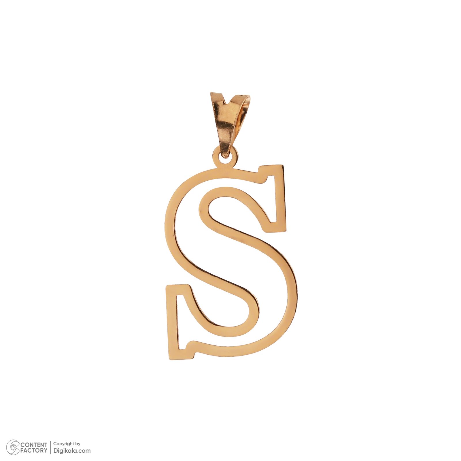 آویز گردنبند طلا 18 عیار زنانه مایا ماهک طرح S مدل MM2109 -  - 2