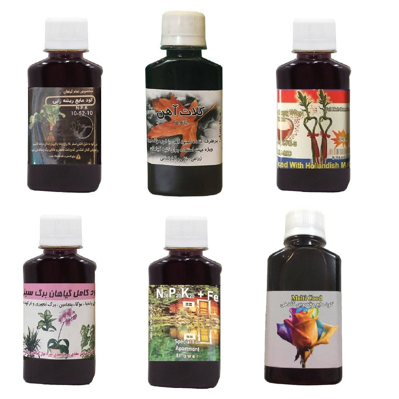 کود مایع فسفر ریشه زایی 10-52-10 و کلات آهن و کود بامبو و کود کامل گیاهان برگ سبز و کود سه بیست و کود گلدهی مدل life drop حجم 120 میلی لیتر کود مایع فسفر ریشه زایی 10-52-10 و کلات آهن و کود بامبو و کود کامل گیاهان برگ سبز و کود سه بیست و کود گلدهی مدل life drop حجم 120 میلی لیتر