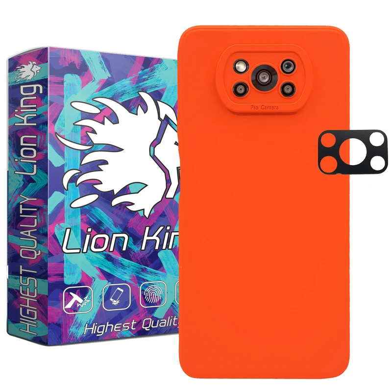   کاور لاین کینگ مدل SILI2022 مناسب برای گوشی موبایل شیائومی Poco X3 / X3 Pro  به همراه  محافظ لنز