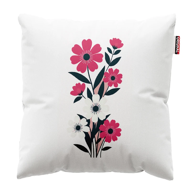 کوسن پاد آفرین طرح گل کد 1607 سایز 30*30 سانتی متر